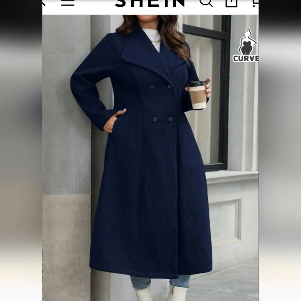 SHEIN LONG COAT - Picture 6 of 8